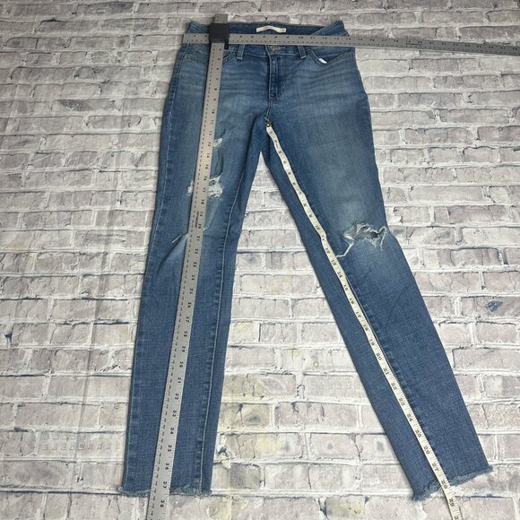 EUC Levi's Women 711 Skinny Jeans Lapis Hawaii Blue Size 26 - Picture 15 of 16